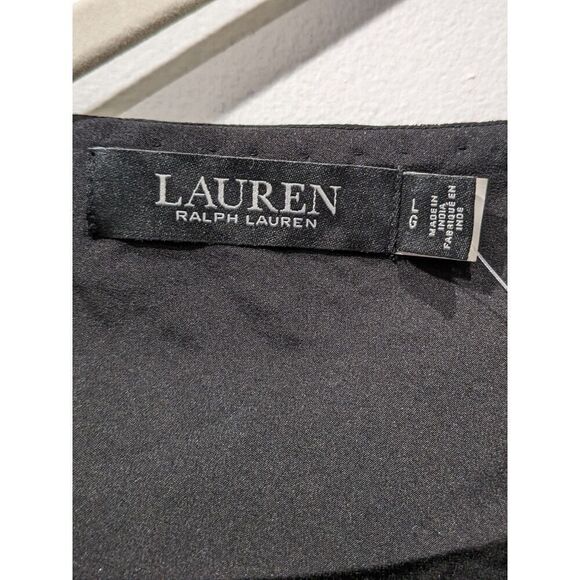 Lauren Ralph Lauren Black Label Beaded Mesh One Shoulder Camisole, L - Picture 14 of 14